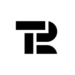 Letter TR RT bold monogram logo