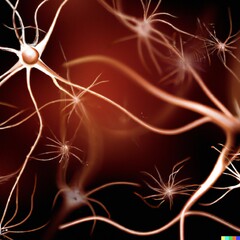 Firing neurons abstract illustration