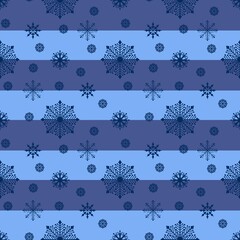 Winter seamless snowflakes and stripes pattern for wrapping paper and clothes print and kids and Christmas gifts
