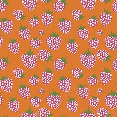 Spring and summer fruit seamless strawberry cartoon pattern for kids clothes print and wrapping and fabrics