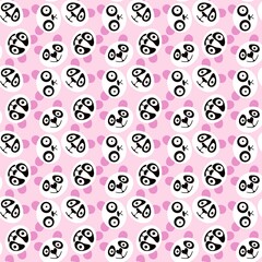 Animals cartoon seamless panda pattern for kids clothes print and wrapping and accessories and fabrics