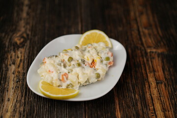 Traditional russian salad 