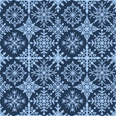 Winter seamless snowflakes and stripes pattern for wrapping paper and clothes print and kids and Christmas gifts