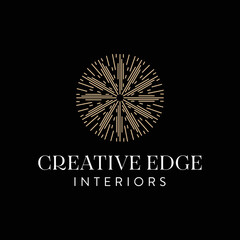 Creative logo interior and geometric design