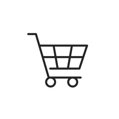 Shopping cart icon. Line icon. Vector icon