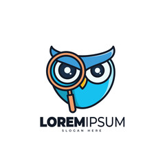 Owl detective logo template
