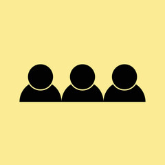 group people icon with modern vector style
