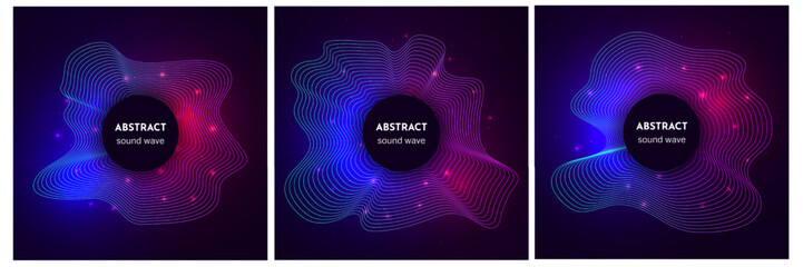 Sound circular wave with light effects