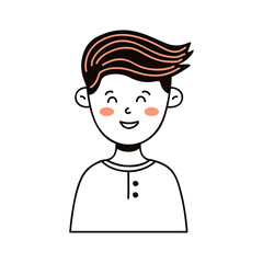 young man smiling character