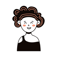 woman wearing black blouse