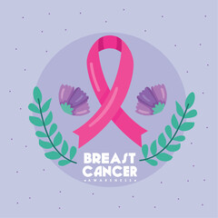 breast cancer lettering card