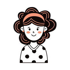 young woman avatar character