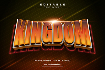 Kingdom 3D editable text effect template