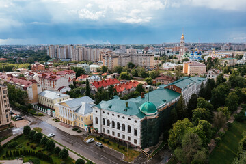 Fototapeta na wymiar The city of Tambov, aerial view from drone
