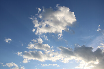 White Clouds and Blue Skies