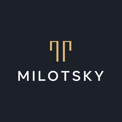 luxury letter MT logo design