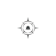 compass logo and symbol with vector concept illustration template