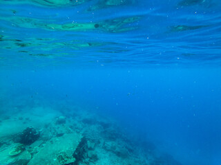 Fototapeta na wymiar Beautiful underwater view at Lang Tengah Island, Malaysia