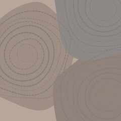Abstract background of spirals of dotted lines on spots of pastel colors.3d.