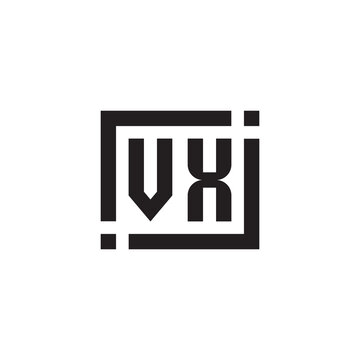 VX abstract square initial monogram logo which is good for digital branding or print