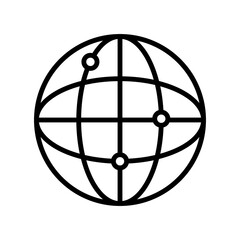 Flat earth meridians icon. World map. Vector illustration. stock image.