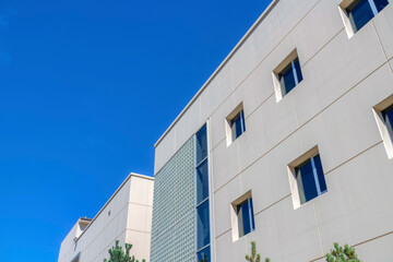 Modern apartment buildings with cube windows in San Francisco, California