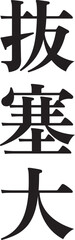 Bassai Dai (Vertical Japanese Kanji Style 5)