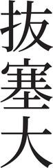 Bassai Dai (Vertical Japanese Kanji Style 3)