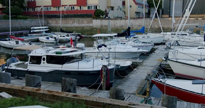 sailboats docked near Charlottetown waterfront