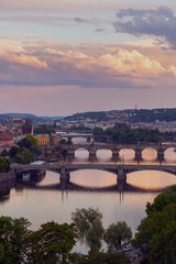 Obraz premium landscape with Vltava river