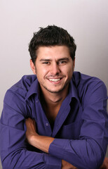 Fototapeta premium Male Model in Purple