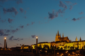 Fototapeta na wymiar landscape with St. Vitus Cathedral