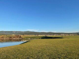 landscape with lake and sky