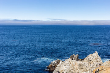A view on the sea and rocks on the Pacific coast