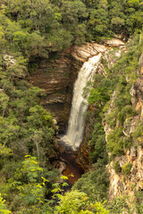Fototapeta na wymiar waterfall in Lencois town, Chapada Diamantina, State of Bahia, Brazil