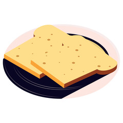 bread toast in dish