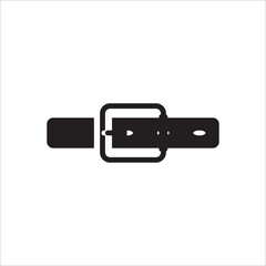 belt buckle icon on white background. flat style. belt icon for your web site design, logo, app, UI. belt symbol. belt sketch sign.