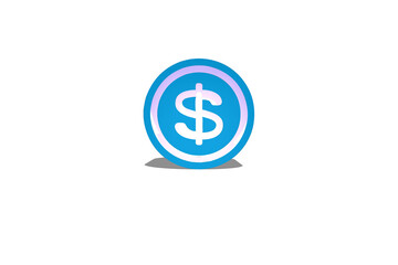 Dollar symbol on white background, 3d rendering
