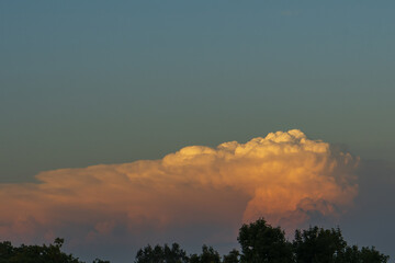 a colored cloud in the sky