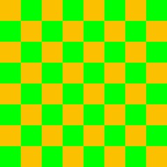 Chessboard Isolated Yellow Green Abstract Background Texture Seamless Pattern Illustration