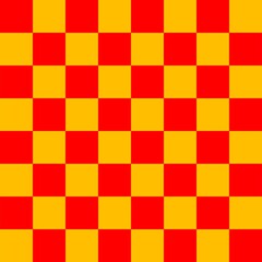 Chessboard Isolated red Yellow  Abstract Background Texture Seamless Pattern Illustration