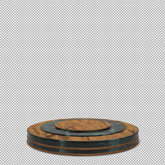 podium 3d render with beautiful and elegant isolated