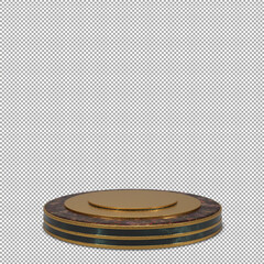 podium 3d render with beautiful and elegant isolated