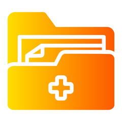 Obraz premium medical records gradient icon