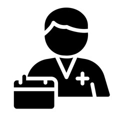 doctor schedule glyph icon