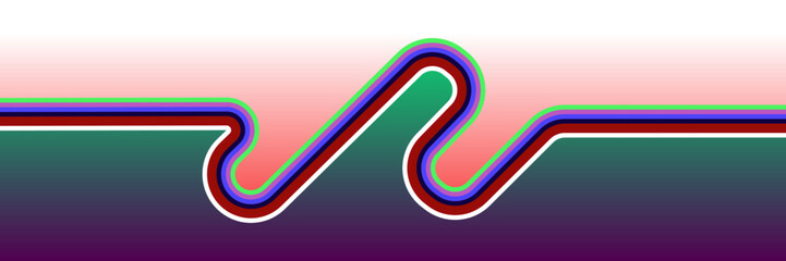 Abstract 1970's background design in simple retro style with stripes. Vector illustration.