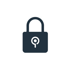 Padlock icon in trendy flat style isolated on white background.  security padlock symbol for web and mobile apps.
