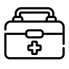 first aid kit line icon