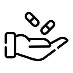 Fototapeta premium pills line icon