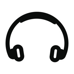 Headphone headset icon in flat style. Headphones vector illustration on white isolated background. 
